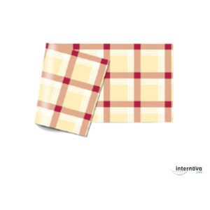 TOVAGLIA CARTA SCOZZESE CREMA/BORDEAUX 100X100